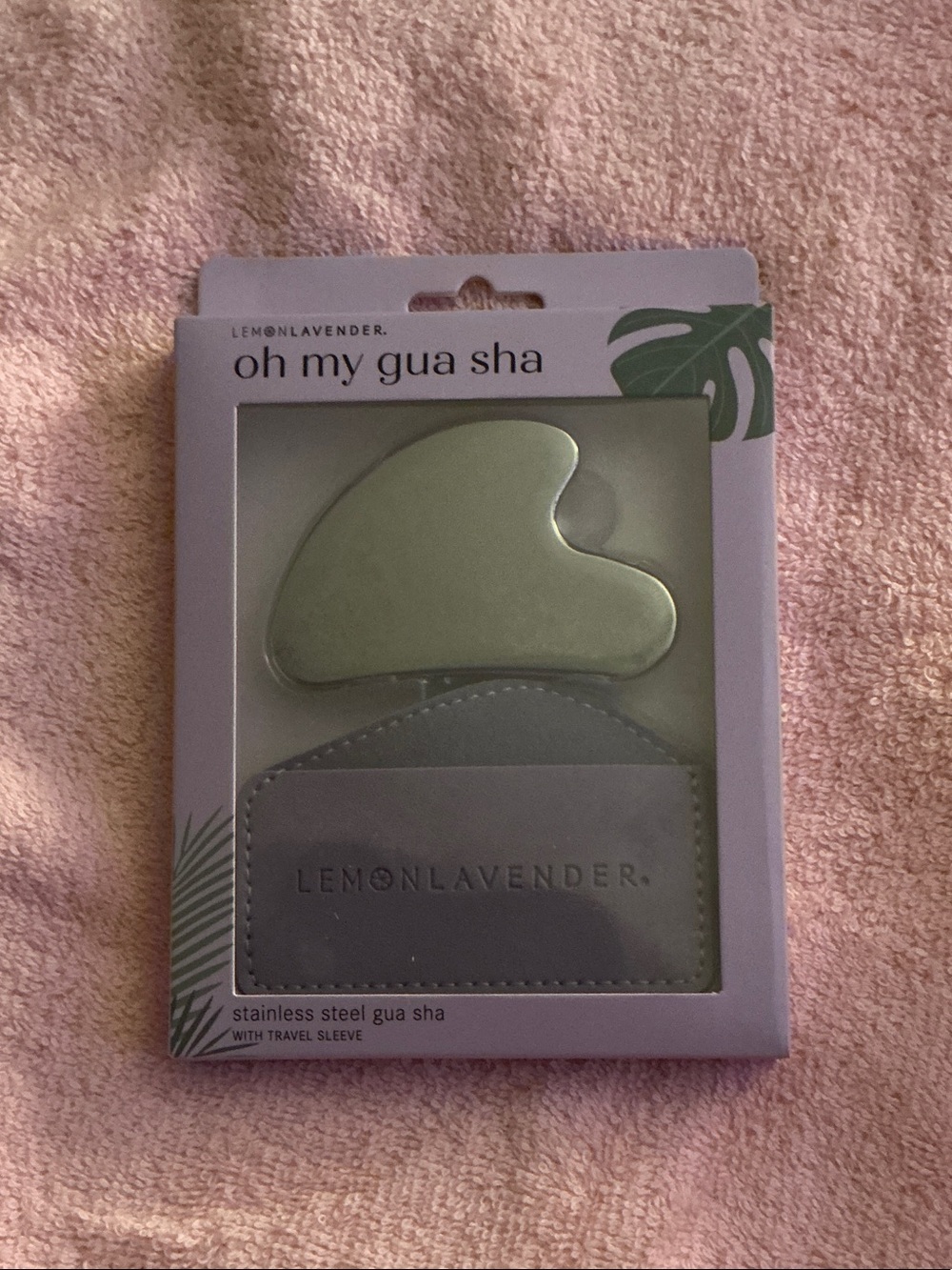 LEMONLAVENDER Stainless Steel Gua Sha Stimulates Facial Circulation.